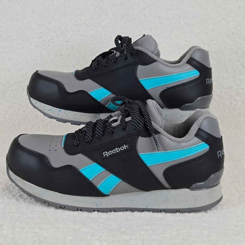 Reebok Harman Womens RB982 Composite Toe Work Sneaker 9W Grey Teal EH SR 9